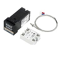Vista 8 de Rex-C100 Intelligent Temperature Controller Package with K-Type Thermocouple Heat Sink and 25da/40da/60da Solid State Relay