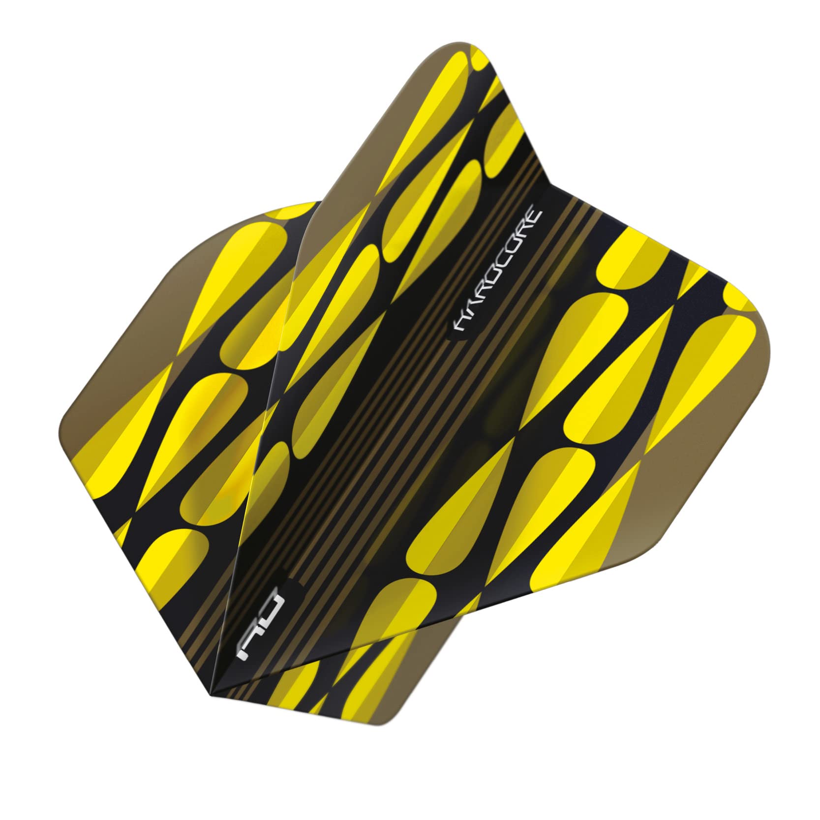 RED DRAGON Hardcore Radical Yellow Teardrop Dart Flights - 4 Sets Per Pack (12 Dart Flights in total) - Image 2