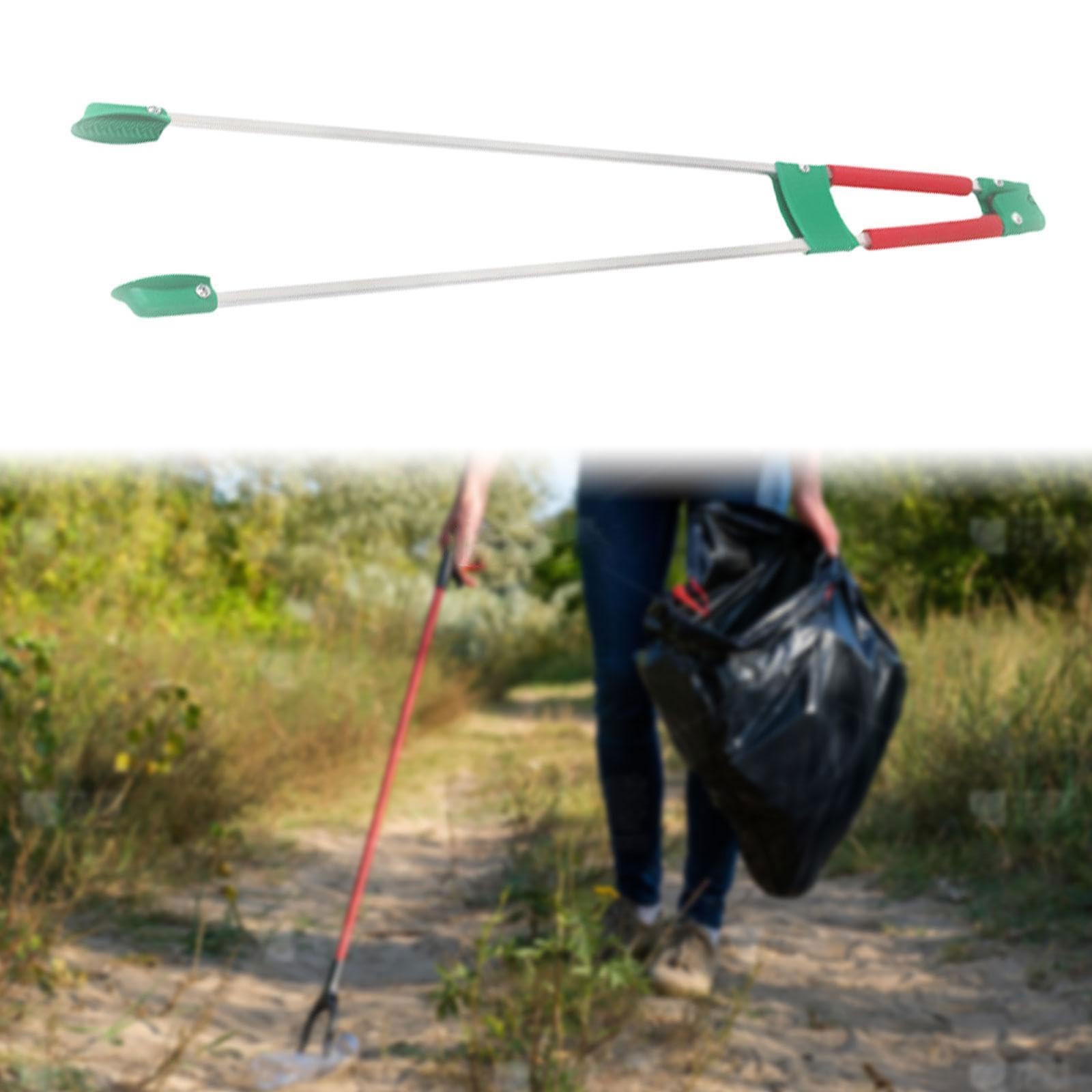 Generic Pinzas para Recoger Basura, Herramienta de Alcance, Pinzas de Basura Resistentes, Recogedor de Basura para Césped, Rojo