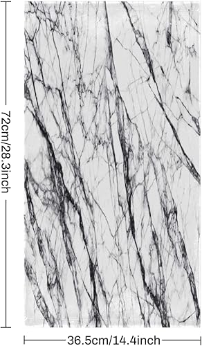 Miniatura 8 de Juego de 2 toallas de mano de mármol negro y dorado, textura de mármol, suaves y altamente absorbentes, toalla de cara para baño, cocina, hotel,