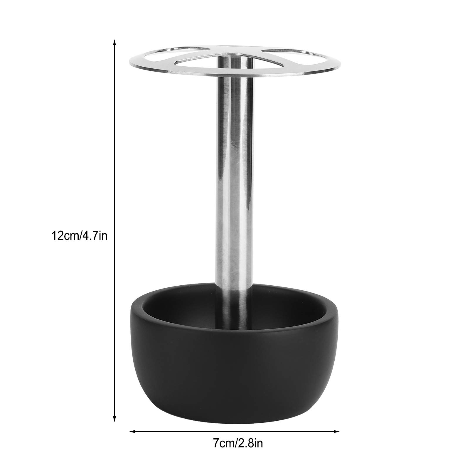 Ejoyous Portaspazzolino, Portaspazzolino in Acciaio Inossidabile 304 con 4 Slot, Piano di Lavoro Ventilato, Base in Resina, Organizer Compatto per Lavandino Bagno Dormitorio Camera degli Ospiti