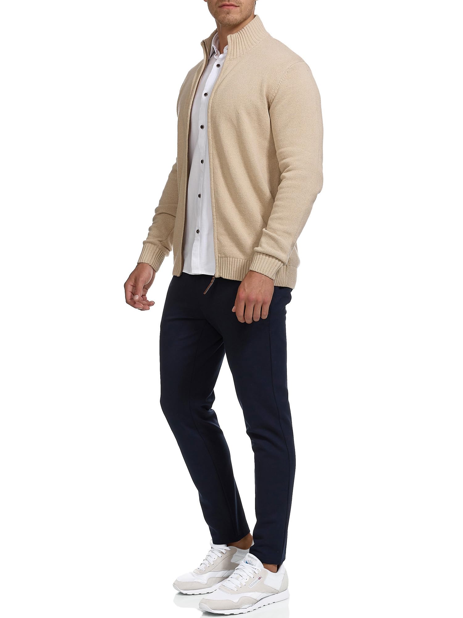 Indicode Cárdigan con Cuello Alto para Hombres