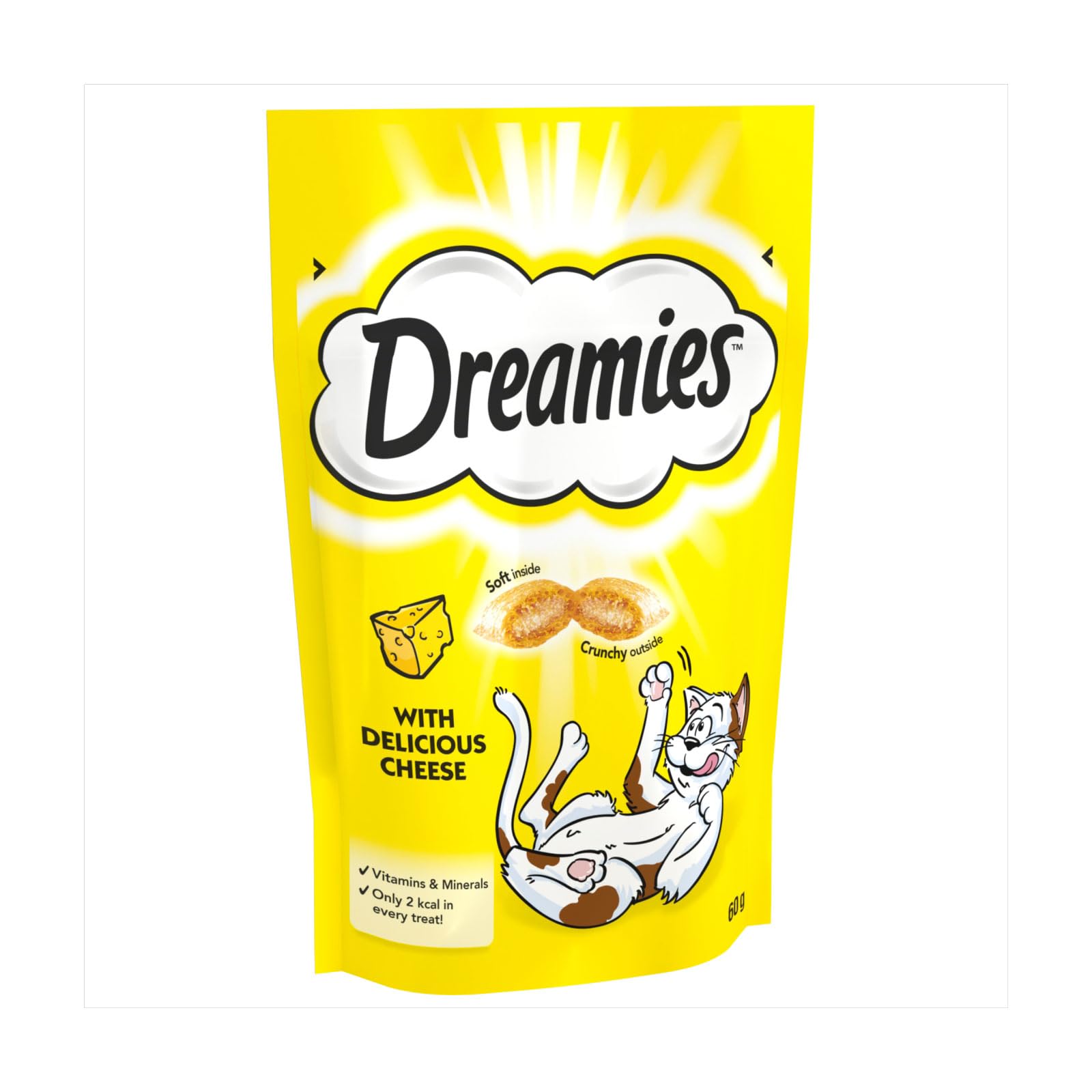 Dreamies Treats Pack of 3 with Chicken Cheese & Catnip Flavours, 60 g (Pack of 3) - Image 3