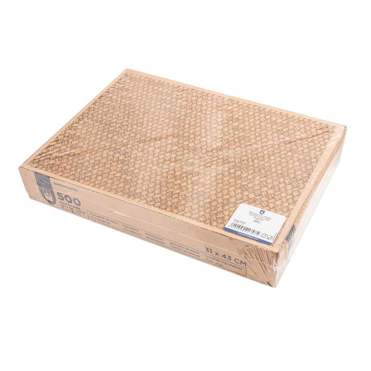 García de Pou 217.47 Offset Trenzado Mantelines, 70 G/M2, 31 x 43 cm, Cuatricromía, 500 Unidades