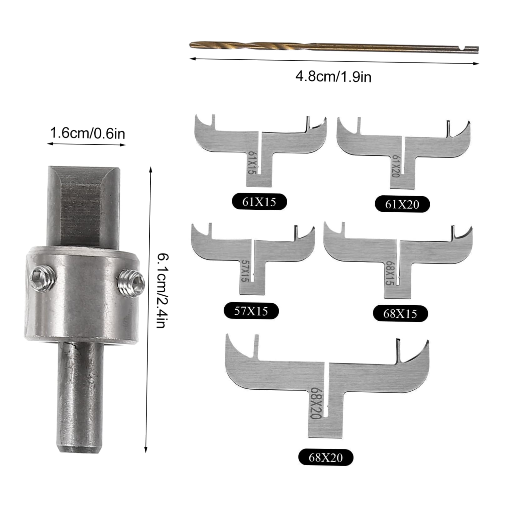 Ipetboom Set di Utensili per Fresatura e Foratura di Anelli e Braccialetti in Legno in Acciaio Alto, Kit per Realizzare Gioielli in Legno e Incidere Anelli Circolari