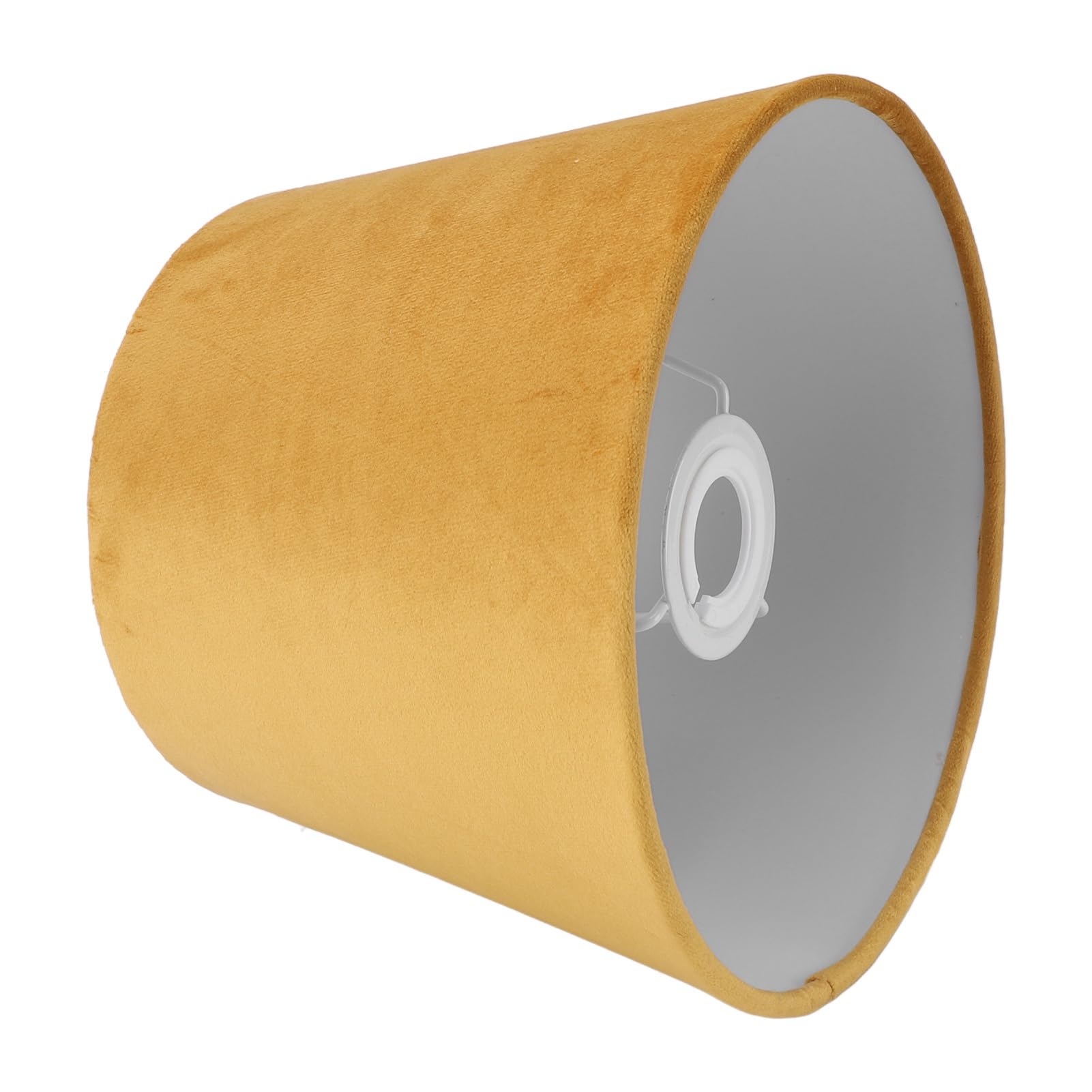 Omabeta Luxuriöser Konischer Lampenschirm aus Samt für Tisch-Stehlampen, Praktische Dekorative Lampenabdeckung für Hotel-Schlafzimmer-Club, E27-E14-Lampenschirm (Gold)