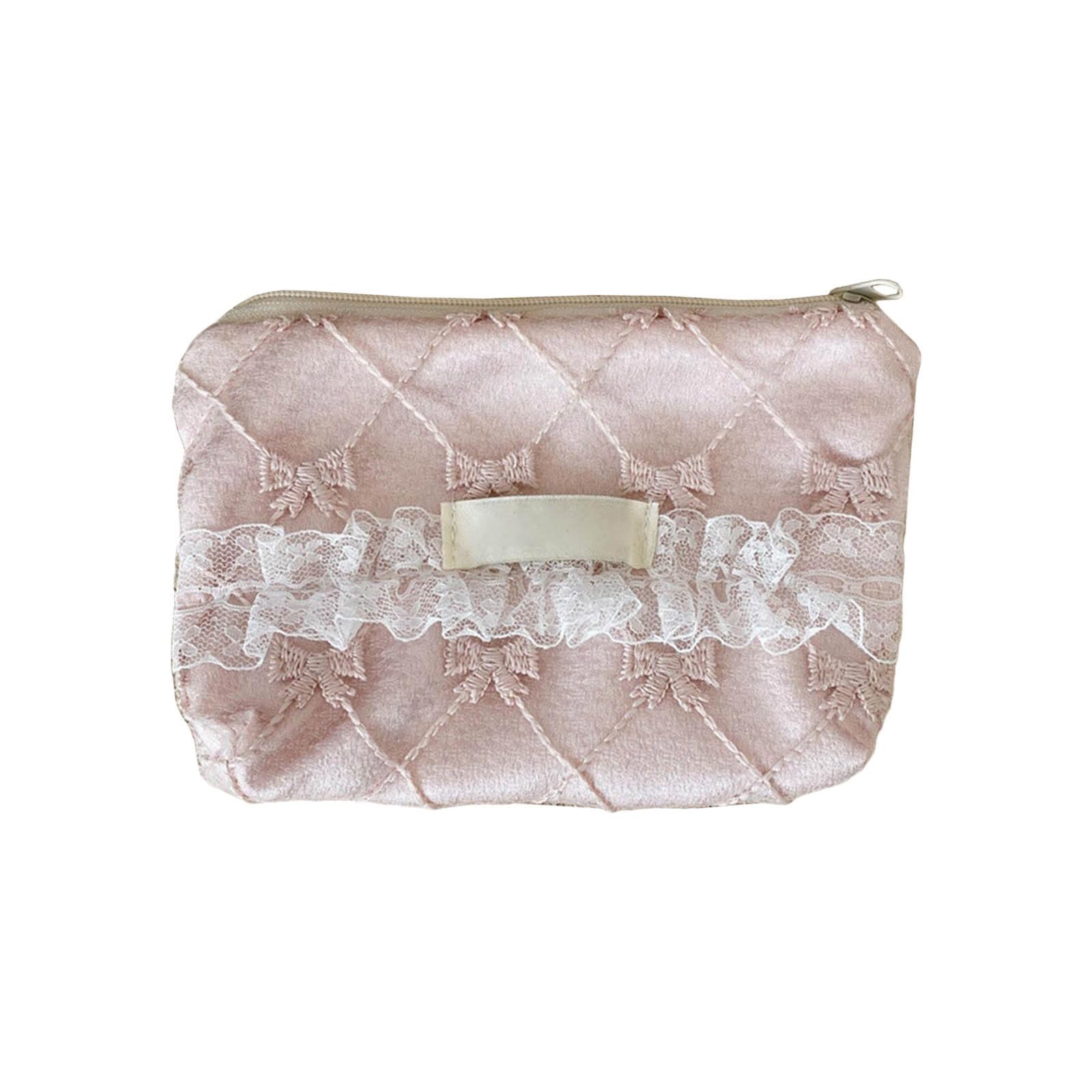 Kalttoy A Embellished Coin Organiser Multifunctional Polyester Container For Makeup Travel Items Pocket Storage Bag Stylish Carryall