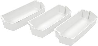 HECASA 2187172 WP2187172 Refrigerator Door Shelf Compatible with Whirlpool Roper Kitchenaid Kirkland Refrigerator Door Bin Lightweight White PS986890 AP3853103 PS328468 Replacement only 3PCS
