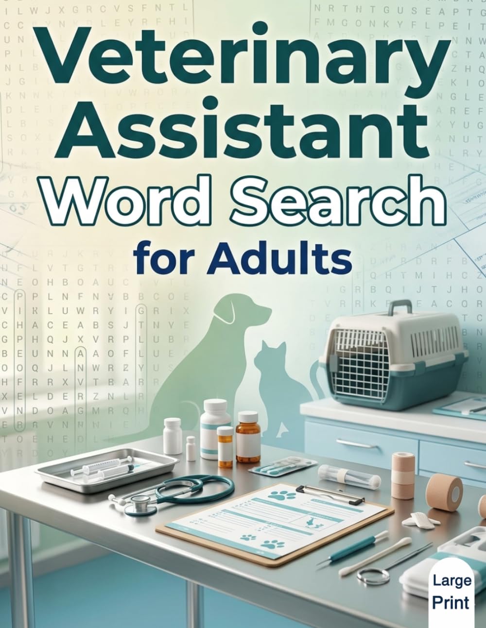 Veterinary Assistant Word Search for Adults: 100 Large-Print Puzzles Featuring Animal Care, Veterinary Clinics, Medical Terms, Tools, Procedures, and Pet Health | Over 1,500 Words to Find