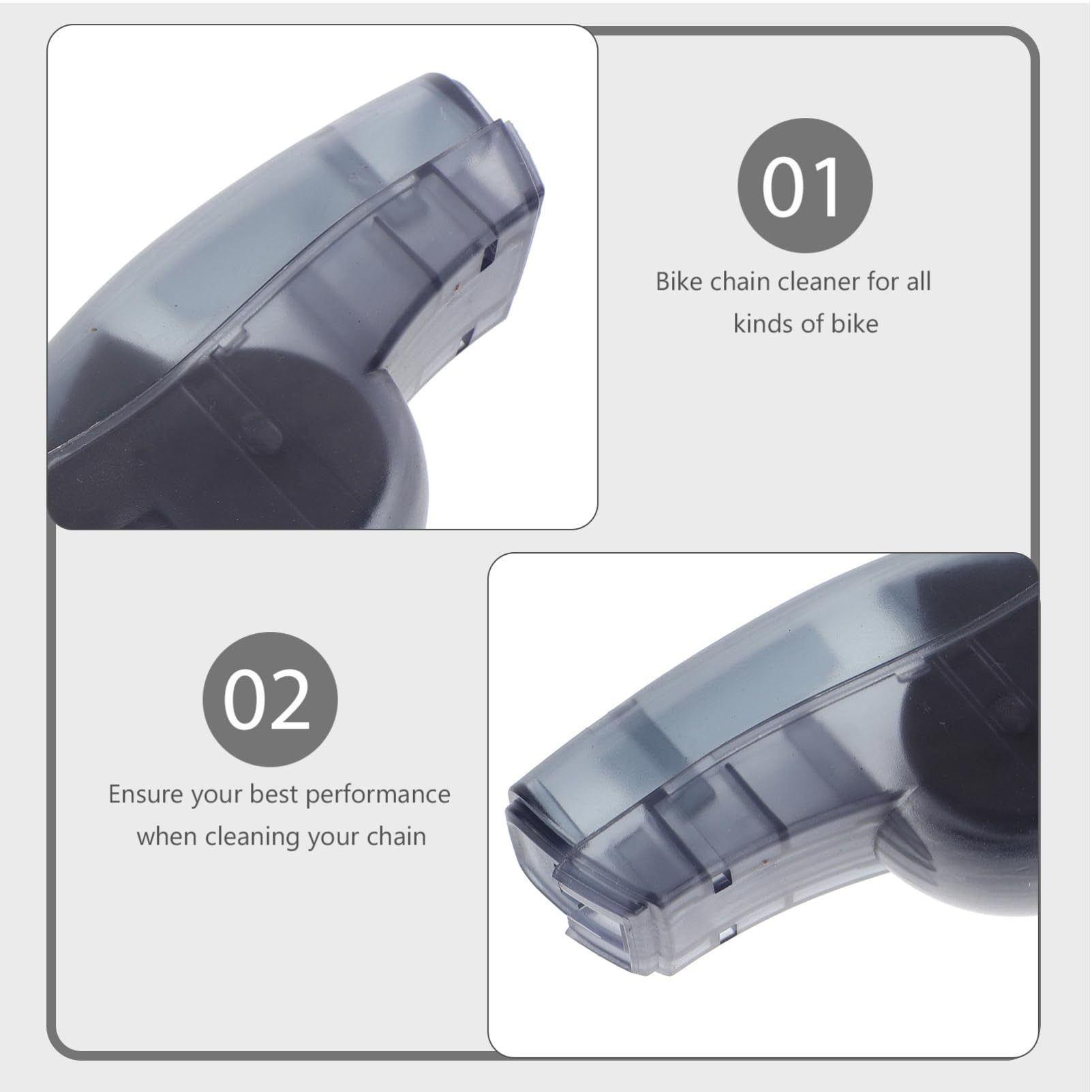 Happyyami Bike Chain Cleaning Machine Chain Brush Box Abs Material Bike Chain Washer Chain for Bicycles and Motorcycles