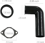 Garbage Disposal Drain Elbow Kit Compatible with Garbage Disposal 1-1/2 Replacement Part Includes 1.5" Elbow, Flange, Gasket, and Two Screws