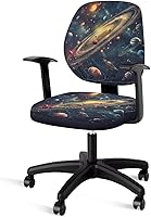 Vista 34 de Fundas para sillas de escritorio, con estampado de vaca, fundas de asiento para silla de oficina, 2 piezas, fundas para silla de computadora, fundas