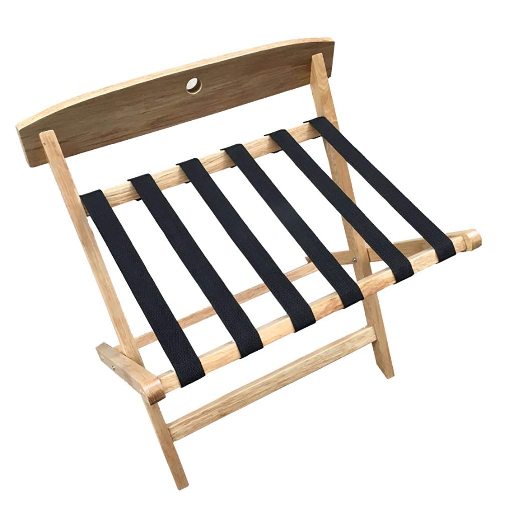 MSHGSKU Luggage Racks Luggage Racks,Folding Luggage Rack With Backrest,Hotel Bedroom Suitcase Support,Travel Bag Holder,Wooden Luggage Storage Racks,A3