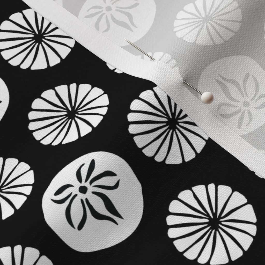 Spoonflower Fabric - Sand Dollars Sea Urchin Coastal Nautical Neutral Calm Serene Minimal Printed on Petal Cotton Fabric Fat Quarter - Sewing Quilting Apparel Crafts Decor