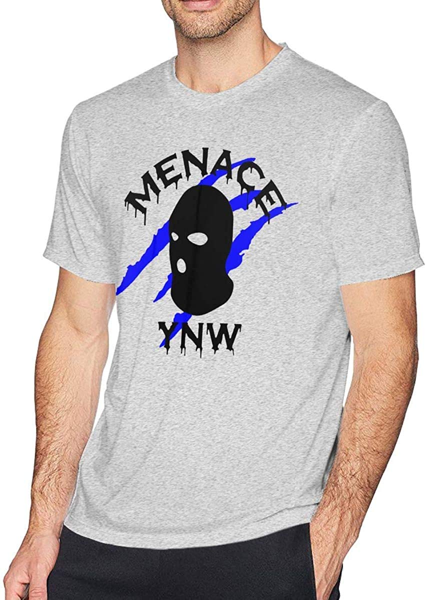 YNW Melly Classic Men's Short Sleeve T-Shirt Leisure Gray