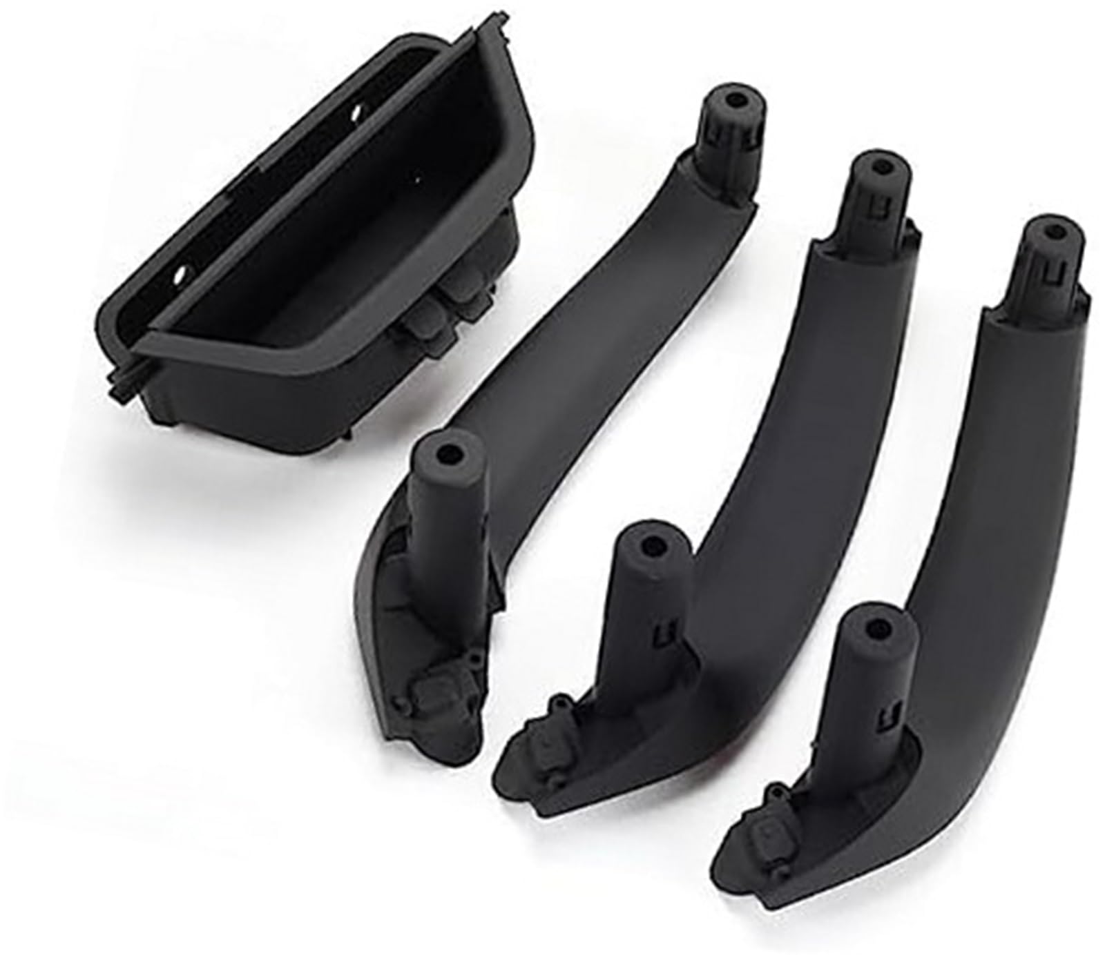 Demulax Black Lhd 4Pcs Black Car Handle Garnish Car Inner Interior Door Handle 51417250307 Lhd Rhd Front Left Pull Trim Panel, For Bmw, For X3, For X4 F25 F26 2010-2016(Black Lhd 4Pcs Black)