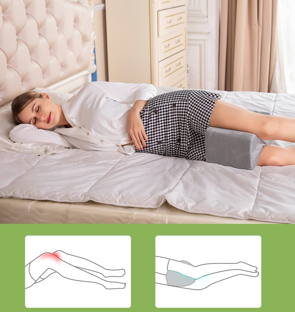 Almohada ortopédica para las rodillas, almohada ortopédica para las piernas para personas que duermen de lado, almohadas posicionadoras de piernas, cojín para las piernas de la cama de embarazo para