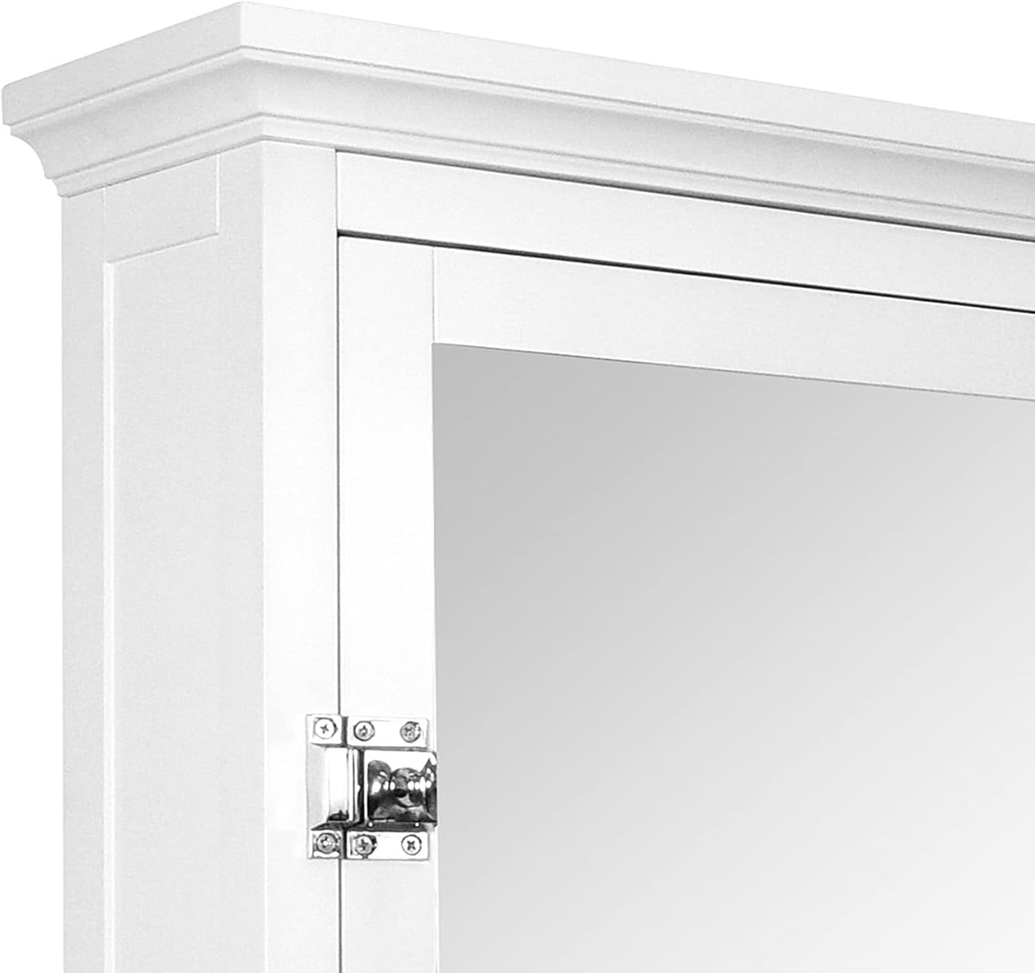 Teamson Home Madison Removable Wooden Medicine Cabinet with Mirrored Door, White