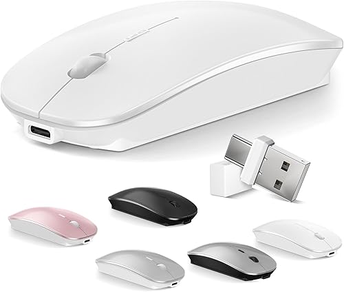 Miniatura 9 de Bluetooth Wireless Mouse for MacBook Air Mac Pro Laptop Computer iPad Pad PC Optical Rechargeable Silent Mouse with Dual Mode Switch Mouse Bluetooth