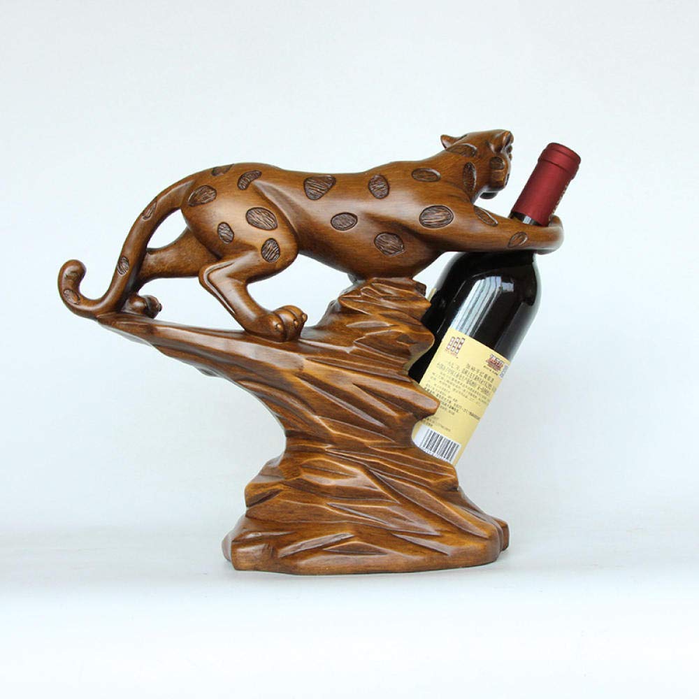 Porte-bouteille léopard original idée cadeau pour amateurs de vin