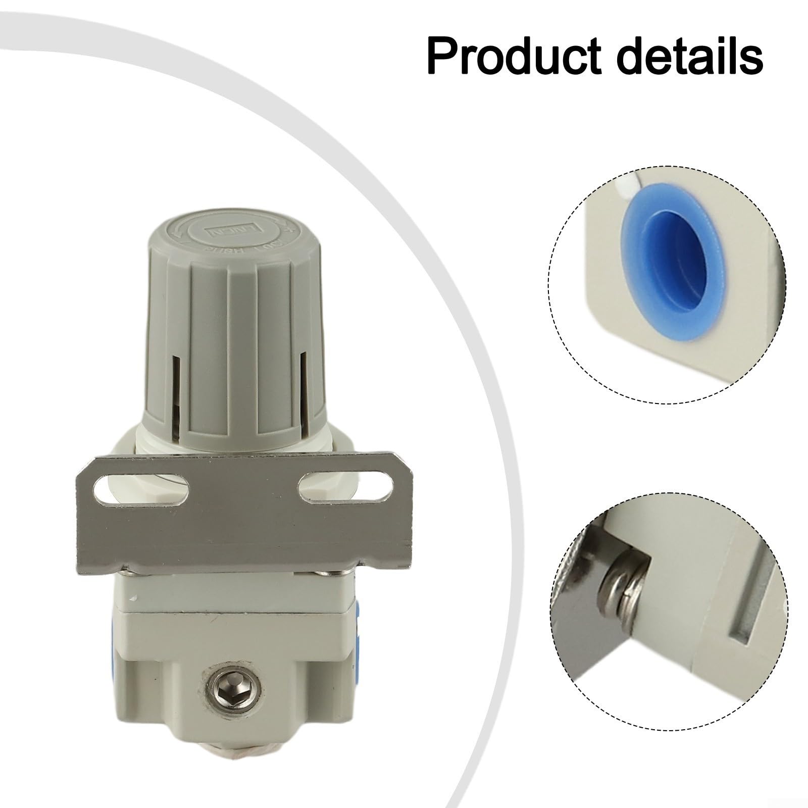 Regolatore di pressione dell'aria semplice da usare con filettatura NPT da 1/4", 3/8", 1/2" e capacità 0-145 psi per utensili pneumatici (diametro filettatura 1/2)