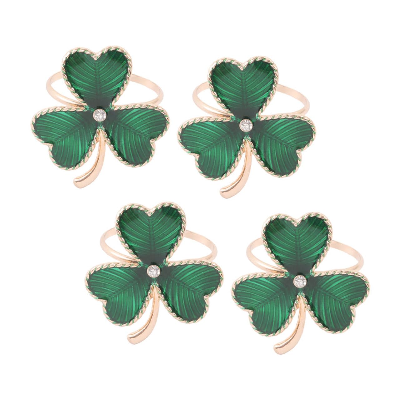 Zerodeko 12stücke Teiliges Aus Irischen Dreiblatt Serviettenringen Metallische Dekoration Für Patrick's Day Hochzeiten Feiern Und Festliche Anlässe Robuste Liebevolle Tischaccessoires