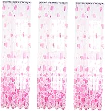 Garneck 3 Peças Cortinas De Tule Cortinas Decorativas Cortinas Transparentes Cortinas De Haste Sombreamento Voile Cortina Meio Sombreamento Tule Cortina Floral Triagem De Janela Decoração