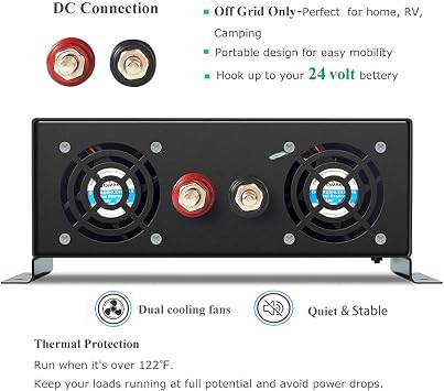WZRELB RBP100024VCRT 1000W 24V 120V Pure Sine Wave Solar Power Inverter with Remote Control Switch