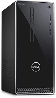 Inspiron Tower Computer PC with Intel Quad Core i7-7700, 16GB RAM, 128GB SSD + 1TB HDD, NVIDIA GeForce GTX 1050, HDMI, WIFI, DVD-RW, Windows 10 Pro