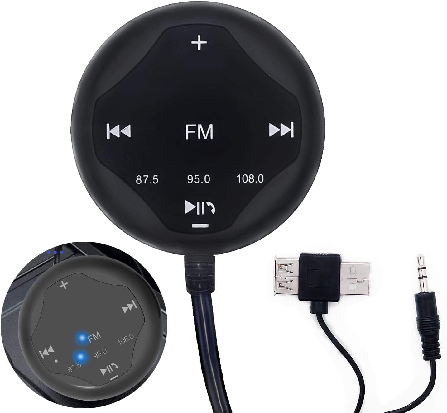 TINYOUTH USB FM Transmitter, Bluetooth FM Receiver Car Audio