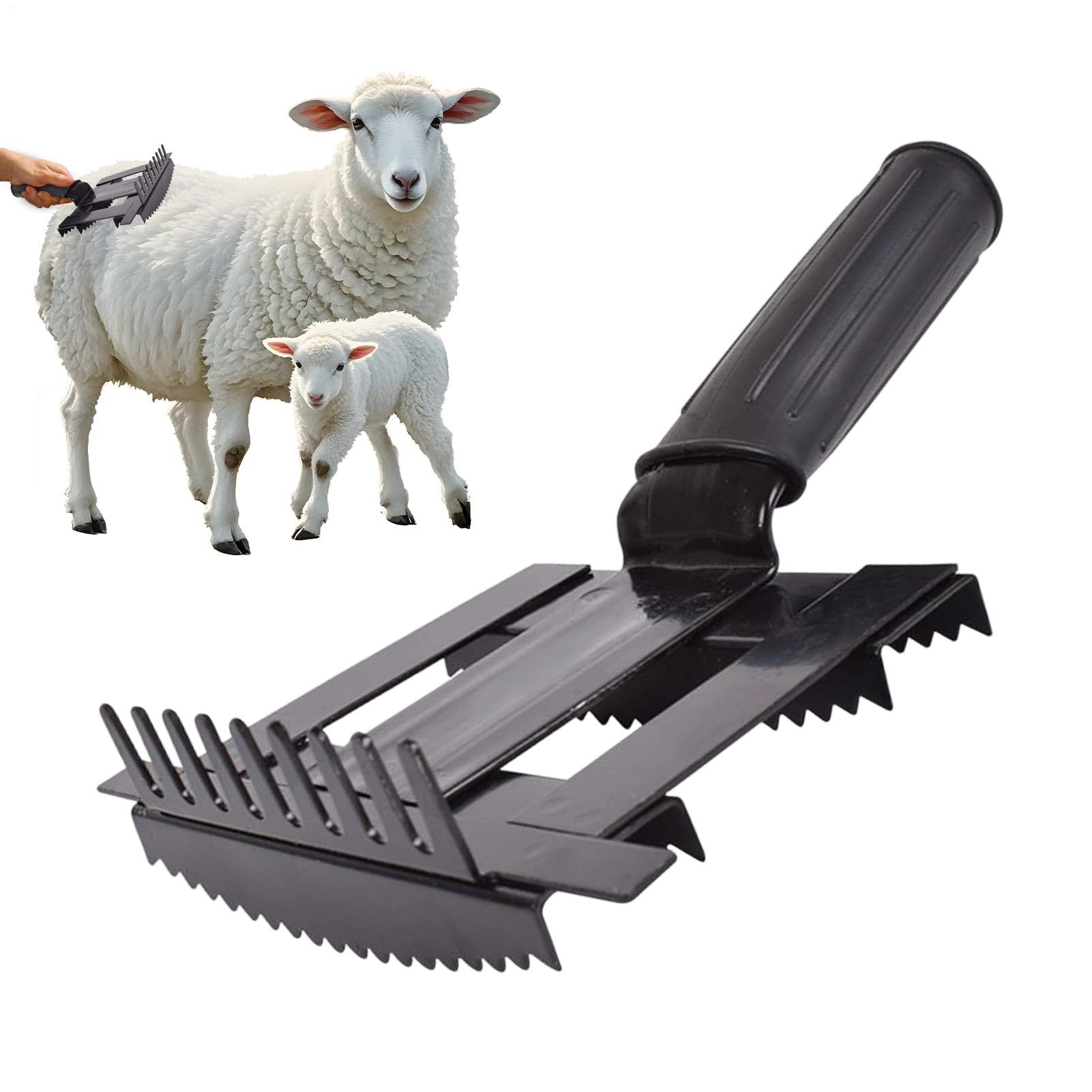 Farm Animal Curry Comb, Detangling Comb for Farm Animals, Portable Brush for Hair Removal, for Cattle Boxes, Goats, Sheep, Pets, Farm