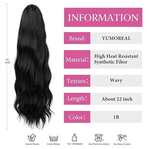 Miniatura 8 de Extensión de cola de caballo con cordón de 14 pulgadas, extensiones de cabello corto y rizado para mujeres y niñas, fibra sintética resistente al