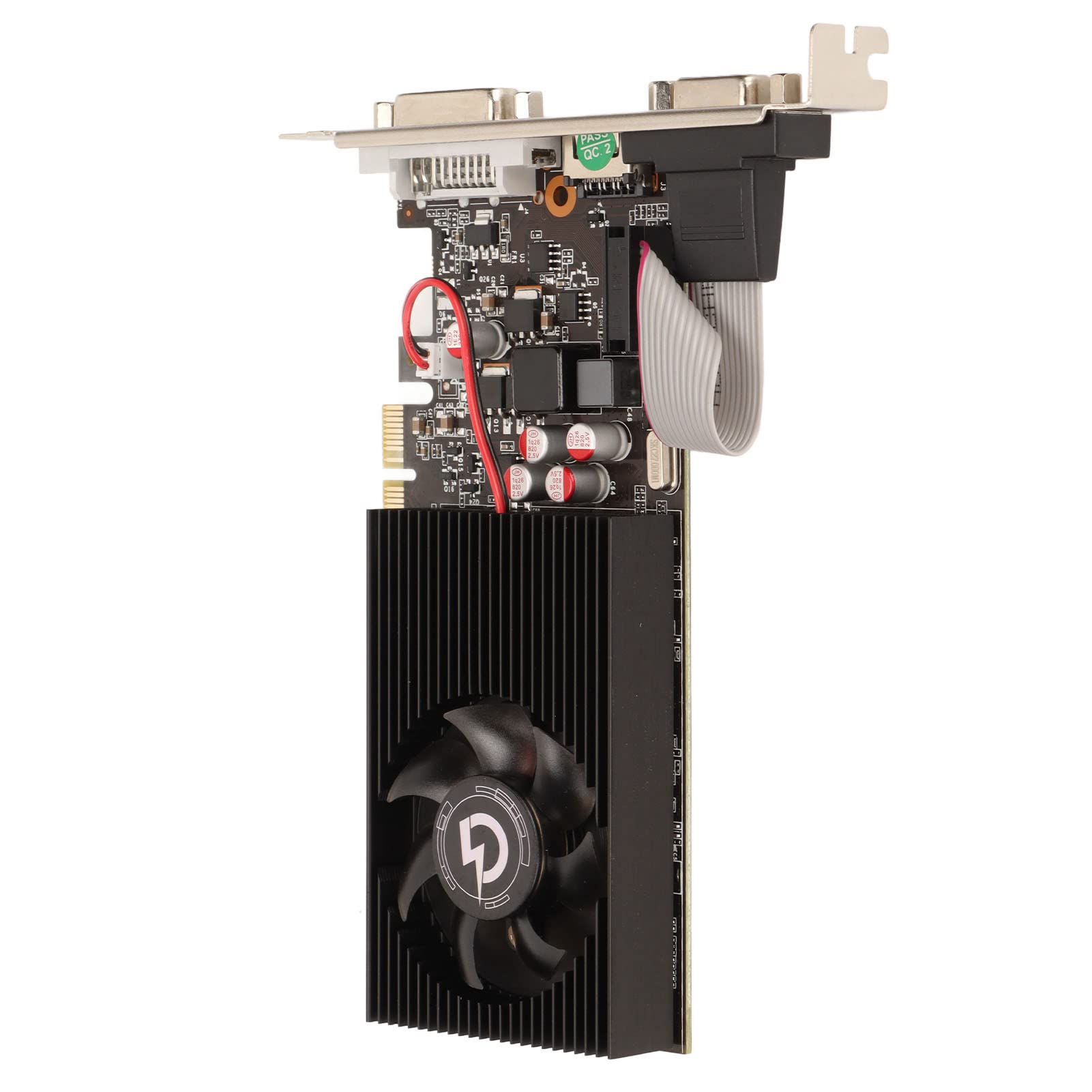 Yctze Scheda Grafica da Gioco 4G GDDR3 da 700 MHz con Supporto VGA, DVI, HD a 128 Bit e Ventola Singola, Ideale per i Giochi su PC