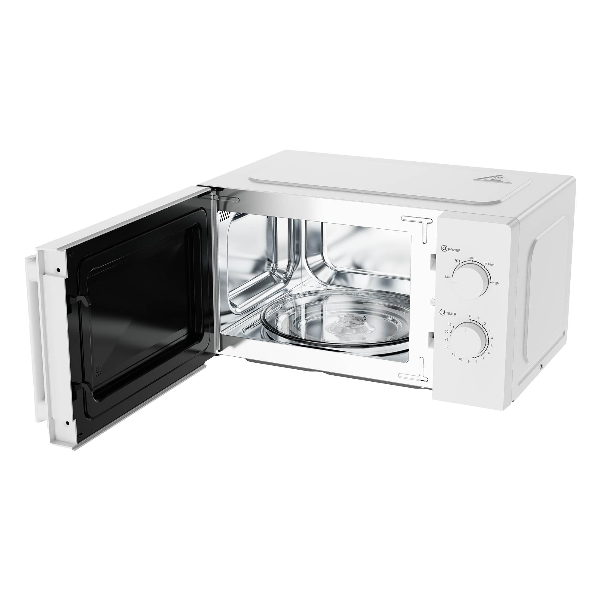 未使用myse MS-82W-1 WHITE Igenix 20L 800W White Manual Microwave with Stainless Steel Cavity