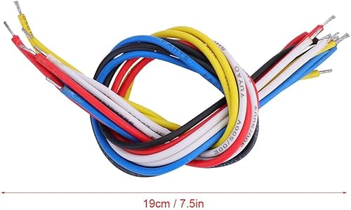 Miniatura 3 de 10 cables de circuito de guitarra, cable de conexión de guitarra de un solo conductor, cable blindado para guitarra eléctrica bajo (7.5 in  7.5