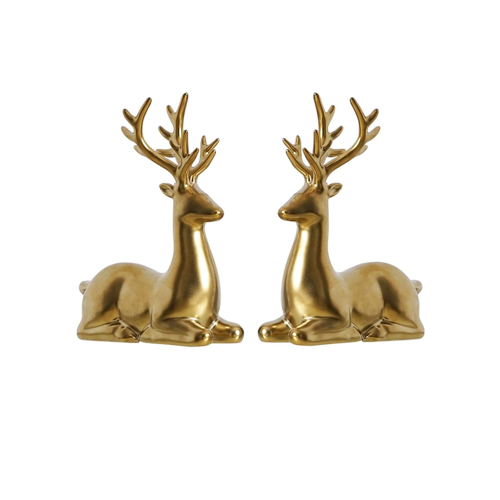 Sculpture cerf design en céramique pour décorer un meuble TV de salon chaleureux