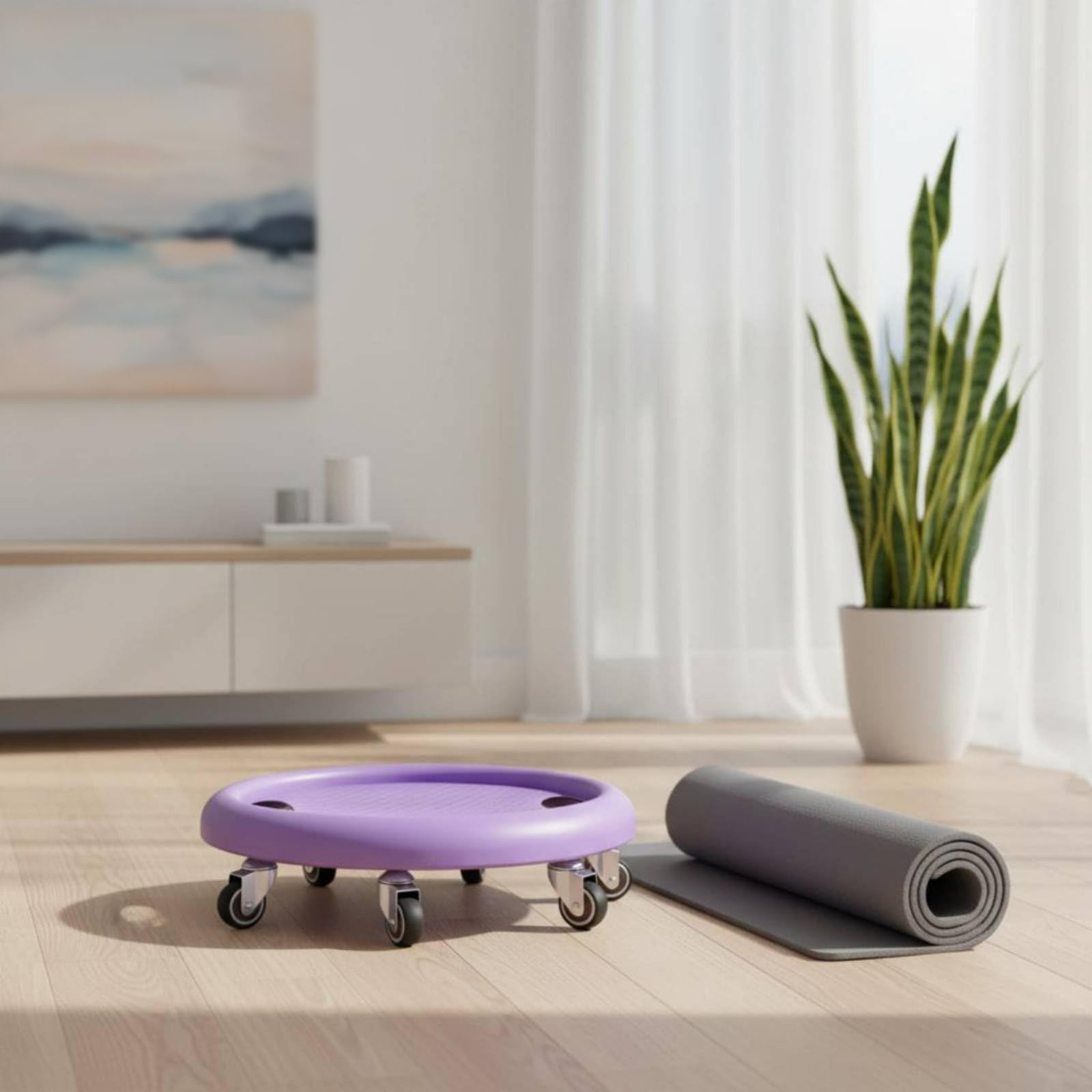 Gralara Ruota Addominale Donna con Disco Scorrevole Rullo per Addominali Attrezzo Core Training Movimento E Silenzioso su 360 Gradi Base Ampia E Stabile con