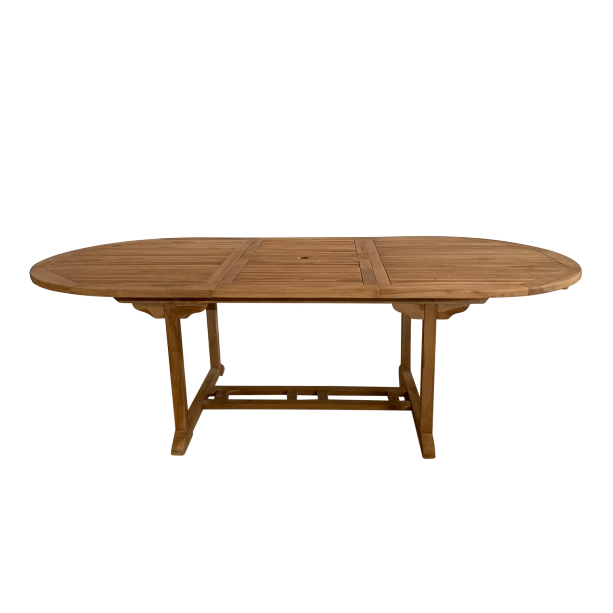AXI Marzi Table De Jardin Extensible en Bois De Teck, Ovale | Résistante Aux Intempéries pour Terrasse/Extérieur | pour 8 Personnes | 180-240 X 120 X 75 Cm