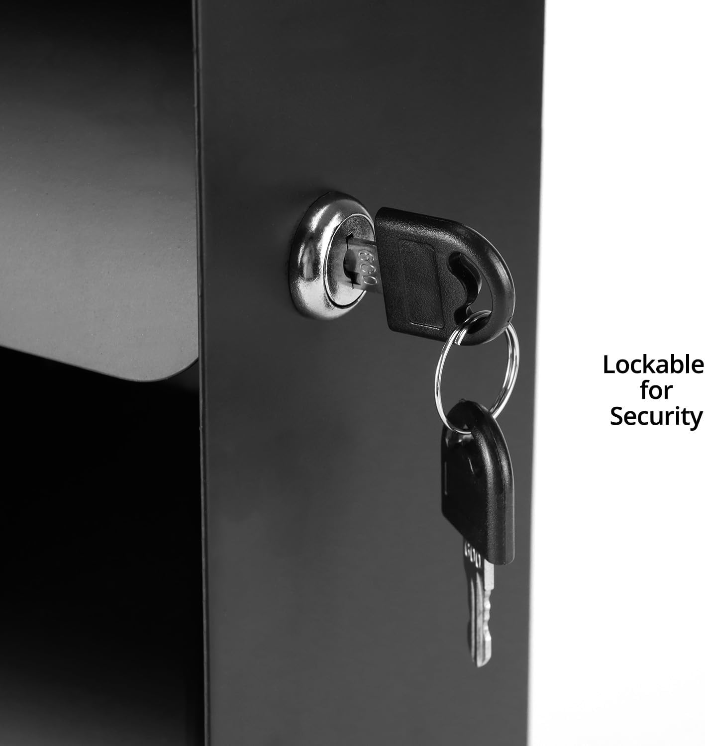 QWORK 3-Roll Stainless Steel Toilet Paper Dispenser with Lock, Wall Mount, Black, Durable for High-Traffic Areas