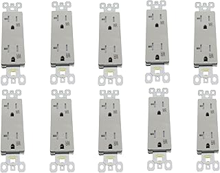 Lew Electric Decora Style Outlets (10-Pack Decora, Grey)