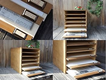 Amazon | 木製書類ケース A4サイズ対応 引き出し書類整理 書類