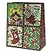 12 Christmas Small Bags Bulk Assortment with Handles and Tags for Wrapping for Women and Kids
