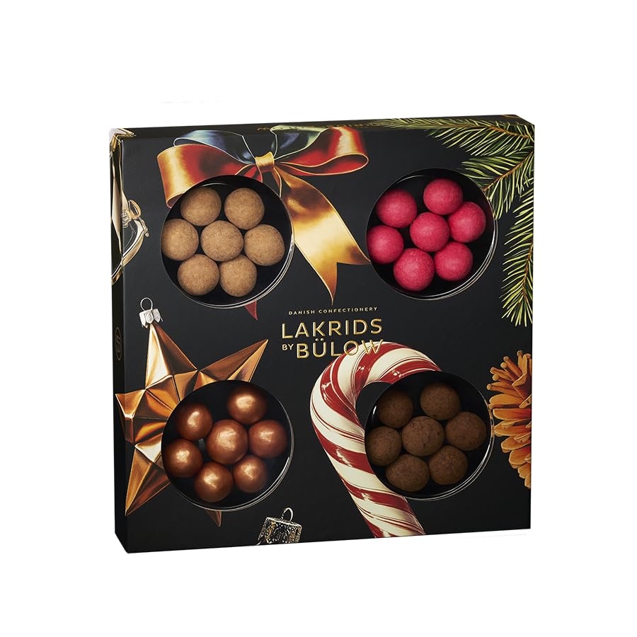 LAKRIDS BY BÜLOW - Caja pequeña de selección de invierno - Regaliz gourmet cubierto de chocolate fabricado en Copenhague