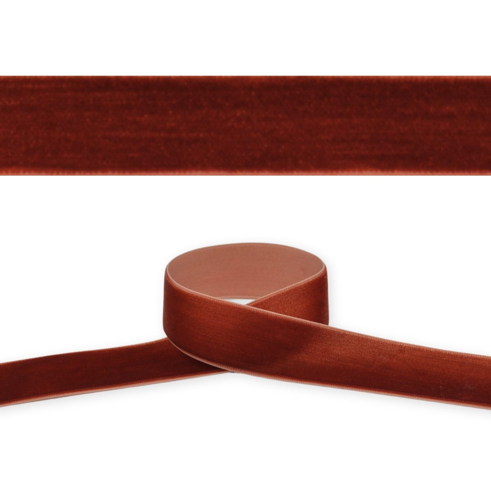 celloexpress 16mm Bright Brown 115 Velvet Ribbon - High Density Single Faced Gift Wrap Bow Making (5m) โ image 1