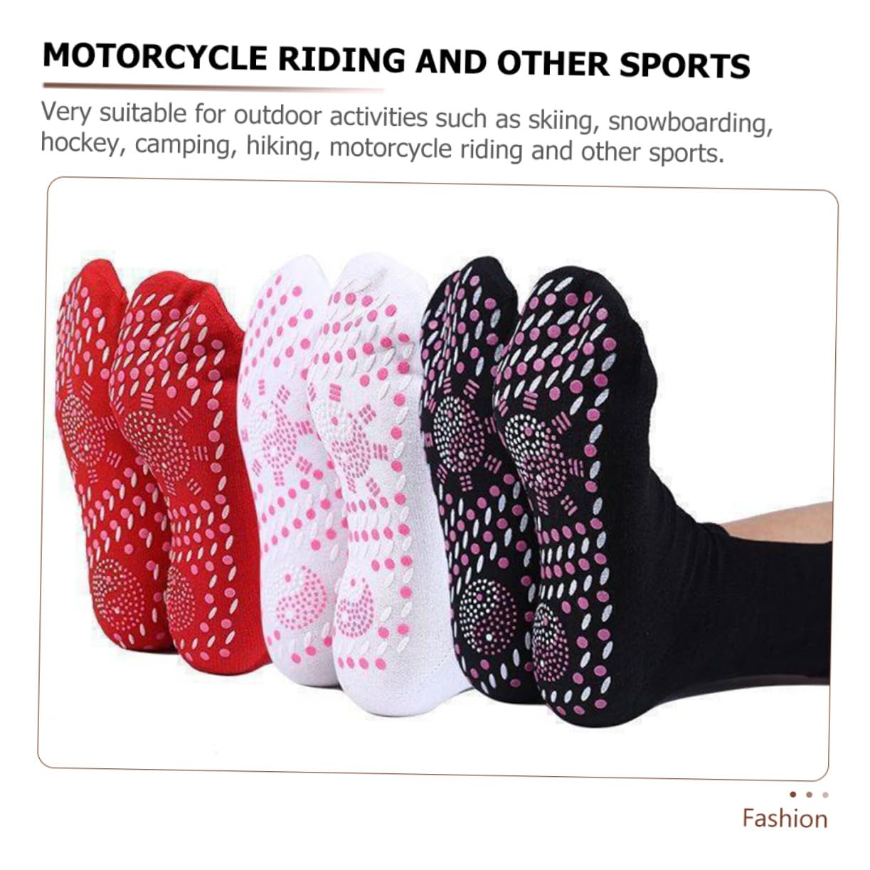 FOMIYES 6pares Calcetines Sanitarios Autocalentables para Mujer Calcetines Térmicos Cálidos y Transpirables Holgados para Hombre para Invierno y Actividades al Aire