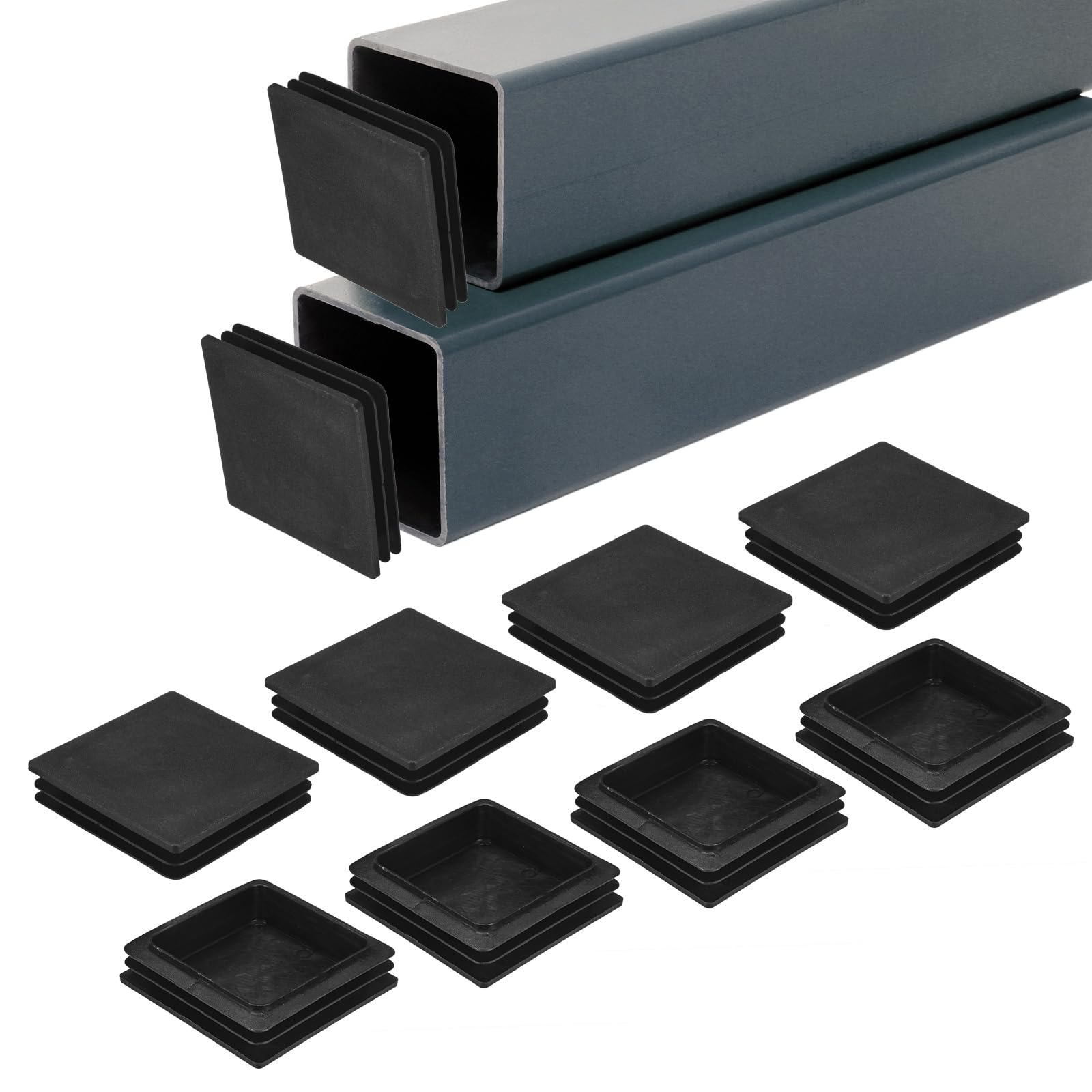 M METERXITY 10-Pack Square Tubing End Caps