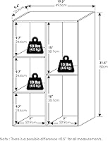Vista 18 de Furinno - Estantería de cubos de 5 niveles serie Luder para libros y almacenamiento, color negro