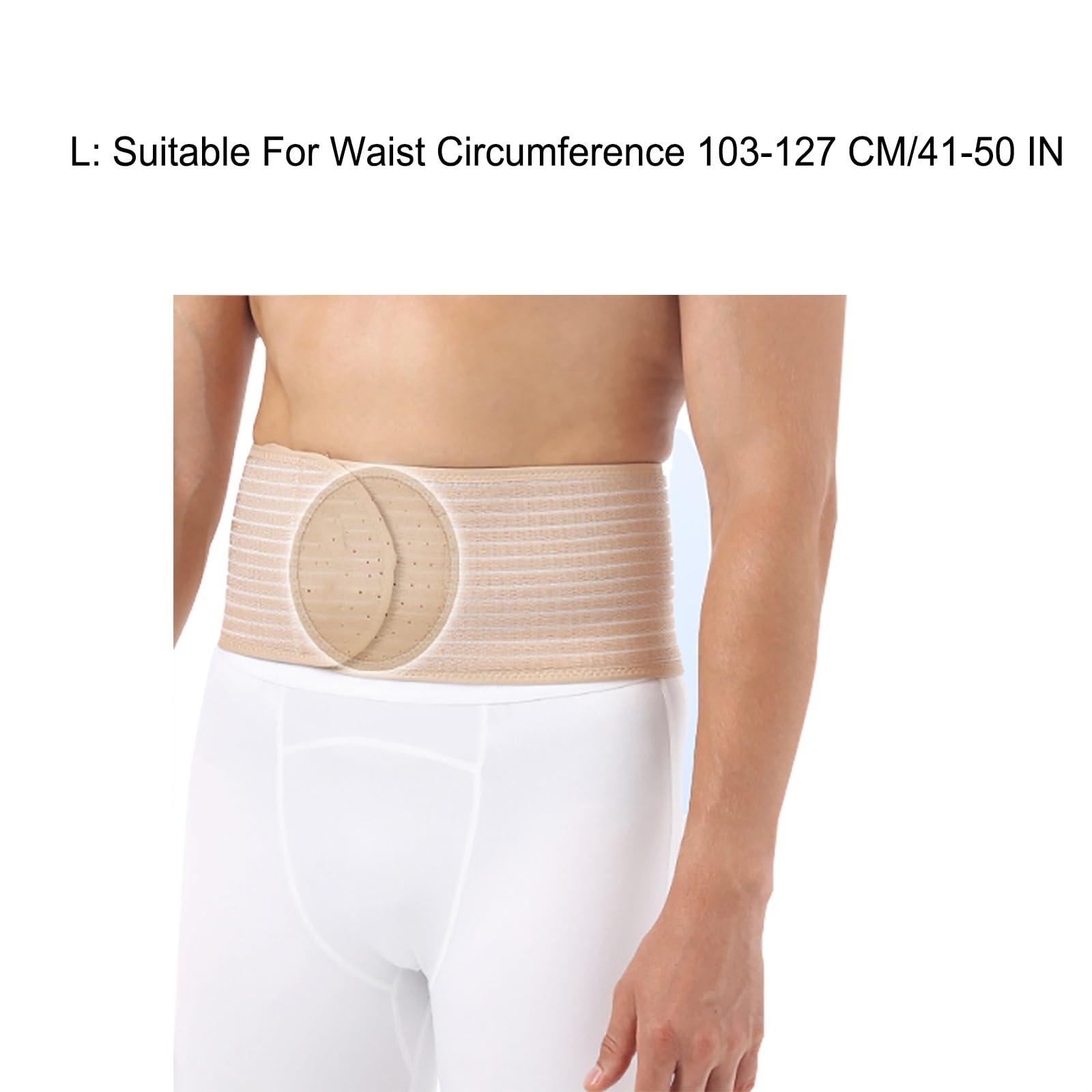 Fascia Addominale per Uomo e Donna - Supporto per Ernia Addominale con Cuscinetto di Compressione - Incisionale Fascia per Ernia Ombelicale(Black,Large)