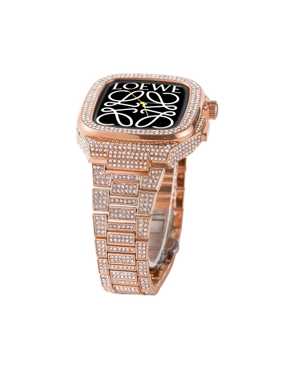 Boîtier en métal incrusté de diamants pour offrir un cadeau iWatch