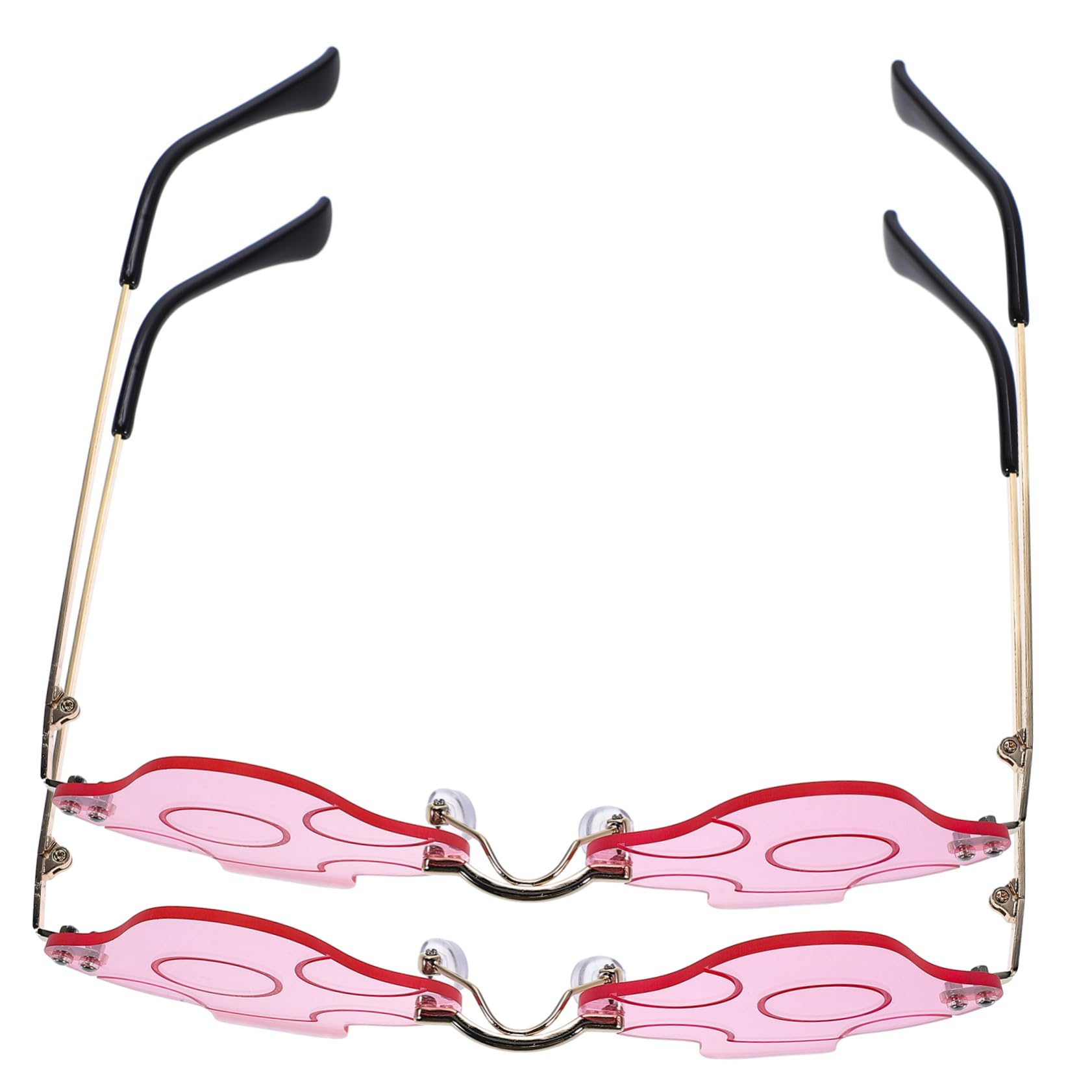 GALPADA 4 Set Di Occhiali Da Sole Oversize Alla Moda Da Uomo E Da Donna A Forma Di Fungo Con Montatura in Metallo Irregolare Leggeri E Decorativi Per Festival E Feste 2 Pezzi * 4